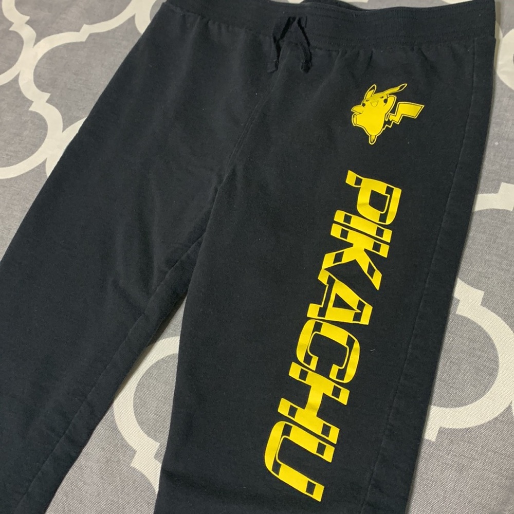 Pokémon official black sweatpants boys size xl 14-16